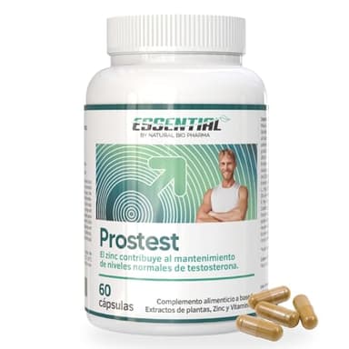 Complemento Alimenticio Próstata urinario. Fórmula Avanzada con Pygeum, Maca, Zinc y Vitamina E. 60 Cápsulas con 11 Ingredientes Activos para Hombres.
