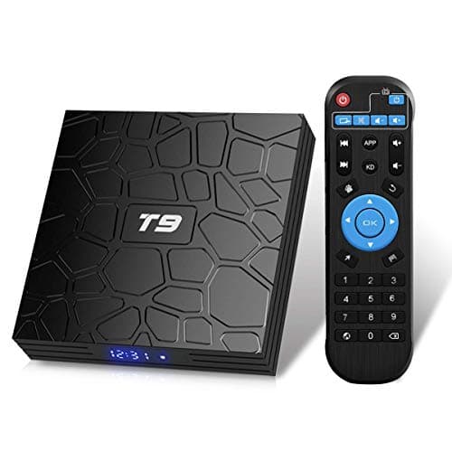 TV Box, T9 Android 9.0, 4GB RAM/32GB ROM RK3318 Quad-Core Media Box Soporte 2.4GHz/5.0GHz WiFi 64 bits H.265 Bluetooth 4.0 DLNA UHD 4K Mini TV Box