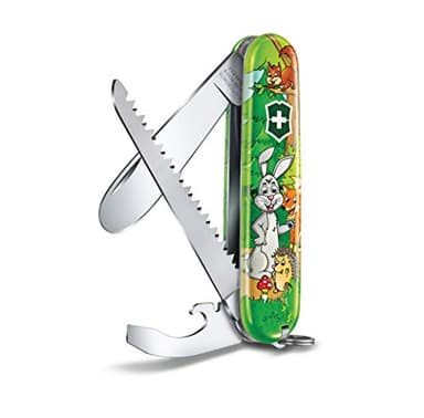Victorinox My First Victorinox Navaja Multiuso Suiza, Cuchillo bolsillo, Regalo, 9 Funciones, Hoja sin punta, Abrelatas, Conejo