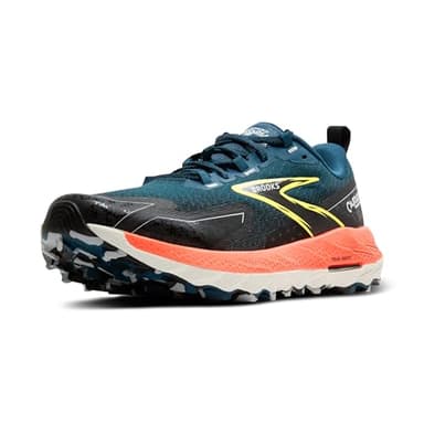 BROOKS Cascadia 18, Sneaker Hombre, Black Blue Wash Orange, 44 EU