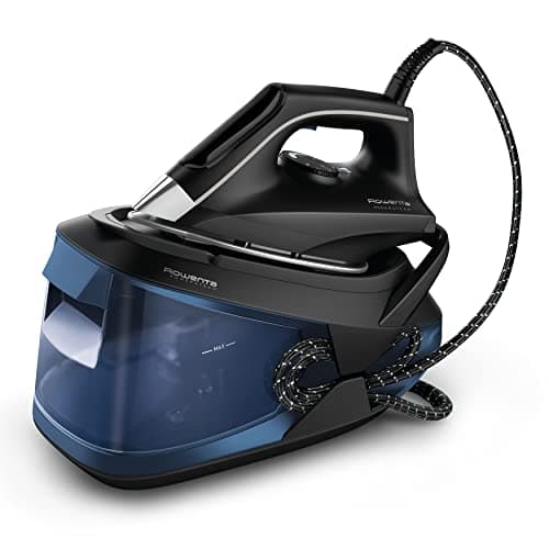 Rowenta Powersteam - Centro planchado alta presión 6,2 bares, golpe de vapor de 340 g/min, continuo de 120 g/min suela MicroSteam con depósito de 1,7 L y Modo Eco, para todos los tejidos