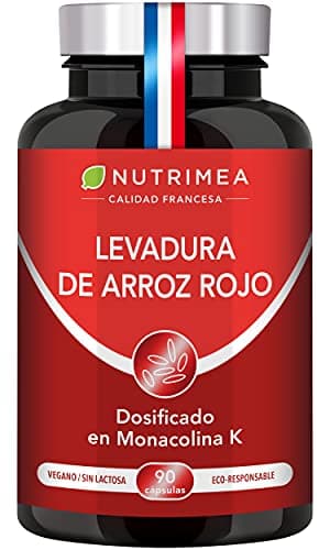 Levadura Roja de Arroz Coenzima Q10 Baja Tu Colesterol Monacolina K CoQ10 Dosis Concentrada Arroz Rojo Puro Monascus Purpureus 90 Cápsulas Vegano Nutrimea