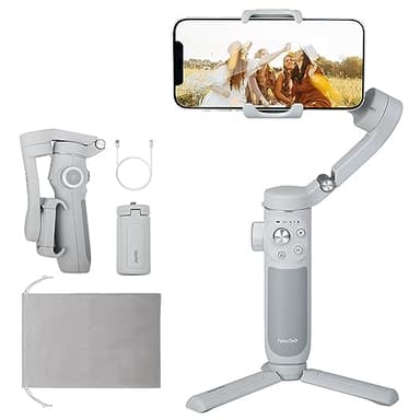 FeiyuTech VB4SE [Oficial] Estabilizador Smartphone, Estabilizador 3 Ejes para Teléfono, Compatible con iPhone y Android, Seguimiento 4.0 AI, Portátil y Plegable, para Youtube, TikTok, Vlog