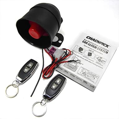 Baceyong Alarma Coche Alarma de automóvil, CW-8110 120db de bocina de Seguridad con Control Remoto de 2 automóviles DC