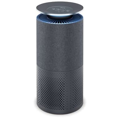 Beurer LR 401 Purificador de aire, control y monitorización del aire vía app, sistema de filtro de tres capas y luz ultravioleta conmutable, habitaciones hasta 69m², con funda de tela