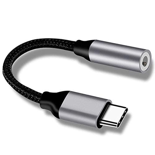 EasyULT Adaptador USB C a Jack 3.5mm, Apdatador de Audio para Auriculares, Cable Convertidor USB Tipo C Chipset DAC para Huawei P30 Pro/P20 Pro, OnePlus 7T/7/6T, Mi9/8