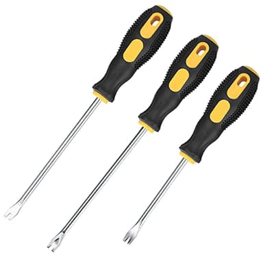 3 Piezas Removedor de Quitagrapas Clavos para Tapicería, Destornillador Extractor de Clavos, Sacaclavos Clavadora para Acabados, Quitagrapas Palanca para Tapicería Herramienta de Extracción