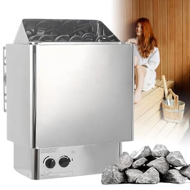Calentador De Sauna Eléctrico De 3-9 KW - Temporizador: 0-180 Min, Calentador De Spa For Sauna Y Baño De Vapor, Práctico Horno De Calentamiento A Vapor Seco De Acero Inoxidable, For El Hogar, El Hotel