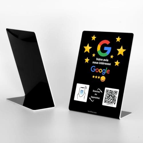Taraffice Soporte NFC Reseñas de Google | Compatible con iPhone y Android | para Comercios, Negocios, Comercios, Restaurantes, Bares, Cafeterías, Restaurantes de Comida Rápida, Pizzerías