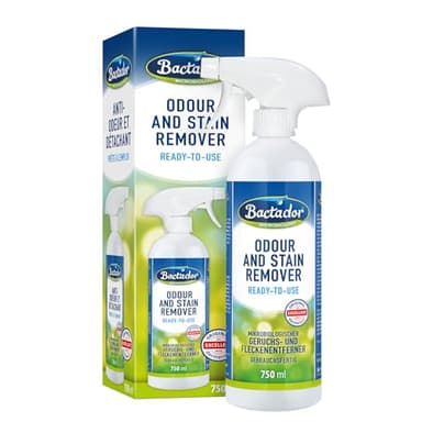 Bactador Eliminador De Olores Y Manchas 750ml - Spray - Limpiador Enzimático Biológico - Eliminador de olores - Para El Hogar, Coche Y Entorno Animal - neutralizador de olores para gatos