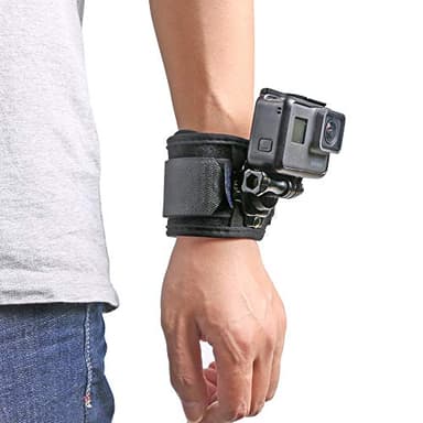 SUREWO Soporte de Correa de muñeca Compatible con GoPro Hero 13/12/11/10/9/8/7/(2018)/6/5 Negro, dji Osmo Action 5 Pro/4/3/2, Insta360 One R, APEMAN/Crosstour/AKA-SO/Campark y más