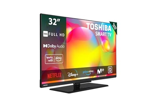 Toshiba 32LV3463DG Smart TV de 32", con Resolución Full HD (1920 x 1080), HDR, Compatible con Asistente de Voz Alexa
