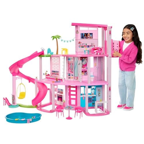 Barbie Dreamhouse 2023 Casa para muñecas de Juguete de 3 Plantas con +75 Muebles y Accesorios, +3 años (Mattel HMX10)