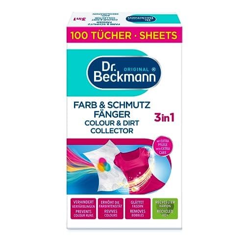 Dr. Beckmann Colector de pintura y suciedad XXL | protección duradera del color | con microfibra y moléculas de captura de color para brillo de colores | 100 paños