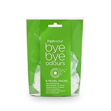 Pack Neutralizador de Olores - Formato Perlas - Absorbe Olor ideal para sus Zapatos - Incluye 6 Bolsitas - con Ingredientes Naturales como Lima, anís, pino y cedro - Freshwave Bye Bye Olores