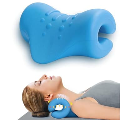 Three Stars | Relajador de Cuello y Columna Cervical | Alivio del dolòr | Almohada Relajante de tracciòn cerv ical | Uso: apoyar, relajar Cuello y Hombros | Neck Cloud