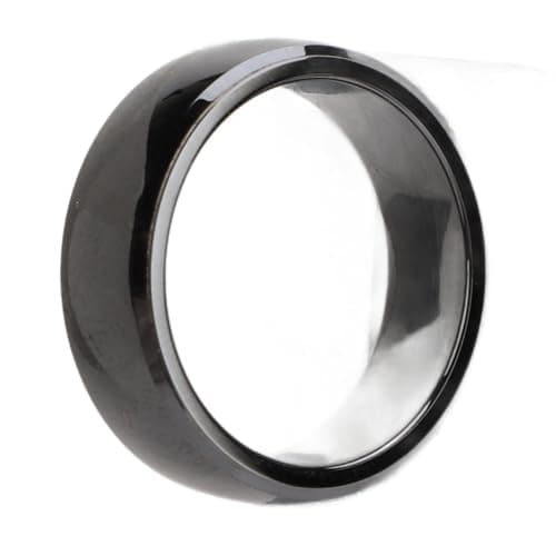 Zunate Anillo NFC de Cerámica Resistente Al Agua, Tecnología de Detección Completa, Anillo Inteligente Portátil Integrado en Chip IC Ntag215, para Control de Acceso, Pago Electrónico