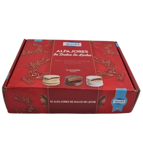 Mardel - Alfajores mixtos maicena, negros y blancos - 12 unidades - EDICIÓN FIESTAS NAVIDEÑAS