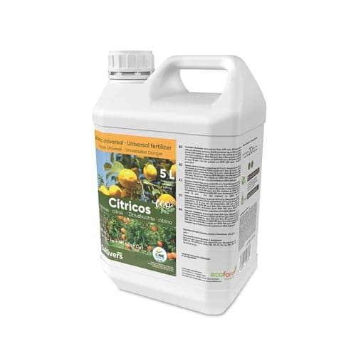 CULTIVERS Fertilizante Cítricos Ecológico 5 L. Abono Líquido Hojas más Verdes Aumenta del Tamaño Fruto. Abono 100% Natural