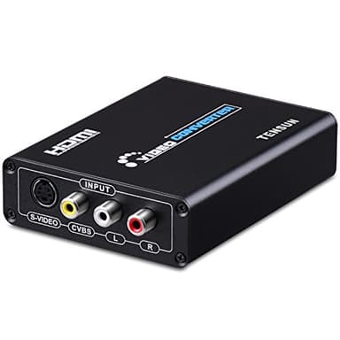 tensun HDMI a Composite 3RCA AV S-Video R/L Audio Vdieo adaptador convertidor Upscaler 1080P de apoyo para Fire TV/roku/Xbox/STB/DVD/Blu-ray/DVD/PS3/PS4/portátil/TV