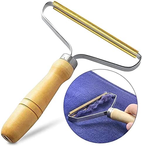 Removedor de Pelusa Portátil, Quitapelusa Manual, Afeitadora para Ropa, Removedor Portátil de Maderal, Quita Pelusas Ropa, Portable Lint Remover para Ropa Mantas Abrigo Cachemira Wood 1pcs