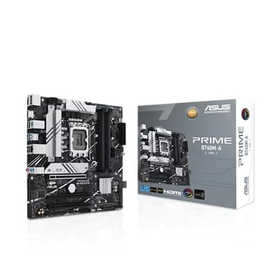 ASUS Prime B760M-A-CSM - Placa Base Intel LGA 1700 (Intel B760, mATX, Memoria DDR5, 2 PCIe 4.0 M.2, Aura Sync)