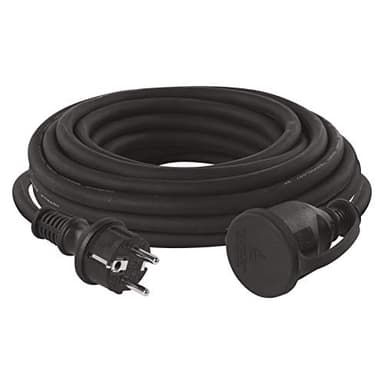 EMOS Cable alargador Schuko de 10 m, Cable de extensión de Goma IP44, H07RN-F3G 2,5 mm2
