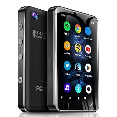HIFI WALKER G7 MP3 Player with Camera and Spotify, MP3 Player with Bluetooth and WiFi, Android 80GB mp3 Player, Spotify MP4 Player with Speaker, Spotify Amazon Music, Pandora, Youtube, Apple Music