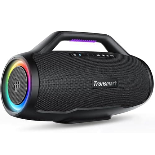 Tronsmart Bang MAX Altavoz Bluetooth 5.3, Altavoz Portátil 130W potente, Sonido Estéreo, Luces Led y Waterproof IPX6, 24H de Reproducción, con AUX, TF, App, Agujero de Guitarra