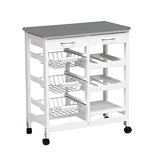 Kit Closet 7040028011 - Carro de cocina completo, inox/blanco, 76 x 37 x 67