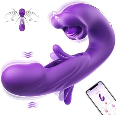 Vibradorador clítoris Juguetes sexuales, 3 in 1 Vibradorador mujer juguetes eróticos con 7 modos consoladores.. para mujer con vibración,Bofetadas Lamiendo Vibradores consoladores Dildo vibrador