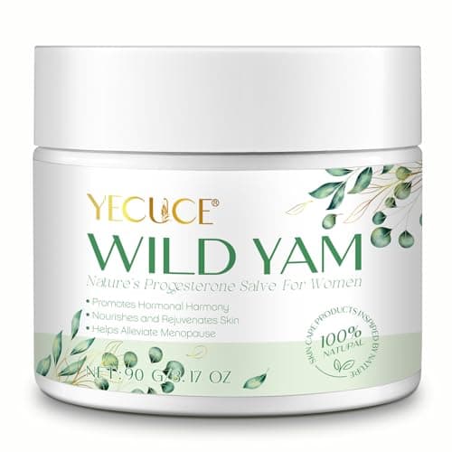 Crema de equilibrio salvaje Yam | 90g apoya el alivio natural de los síntomas menopáusicos，apoya el equilibrio hormonal femenino | crema tópica para todos los tipos de piel, silvestres orgánicas Yam