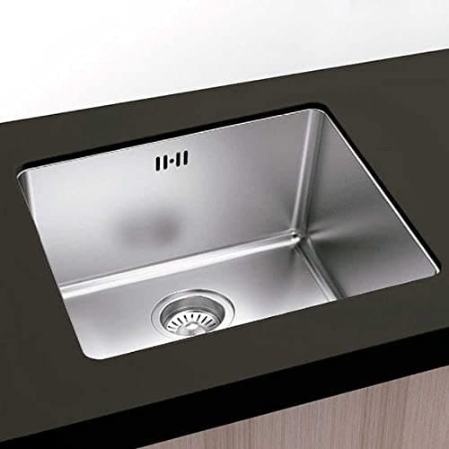 Gresinex - Fregadero Cocina Berlin Bajo Encimera/Sobre Encimera 50x40 | 20 cm Profundidad | Acero Inoxidable AISI 304
