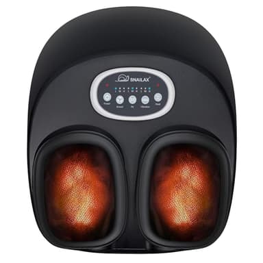 SNAILAX Masajeador de pies con calor, masajeador de pies shiatsu para fascitis plantar y neuropatía, alivio del dolor, amasar, compresión, calentador de pies calentado, masajeador, Regalos