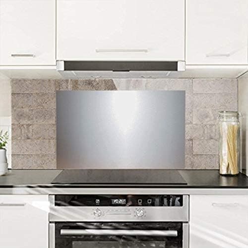 ZeroInox Panel antisalpicaduras de acero inoxidable AISI 304 ideal para la protección de las paredes de la cocina (40 x 60 cm)