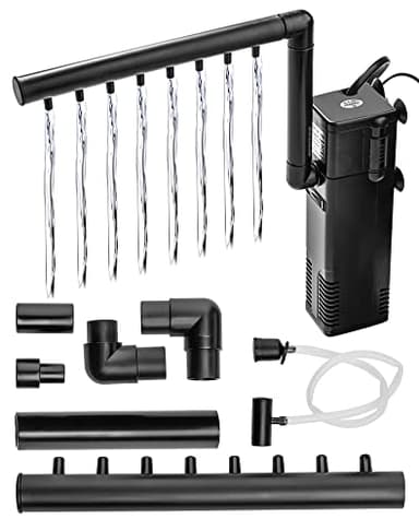 Filtro Acuario 300L/H 4W Filtro Pecera 80L Filtro Acuario Interno Flujo Ajustable Silencioso, Filtro Tortugas de Agua Acuarios Accesorios, Filtros Cascada para Acuarios para Tanque de Peces O Tortugas