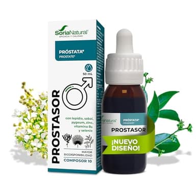 Soria Natural Composor 10 Prosor Complex – Con Rompepiedras, Sabal y Pygeum con Vitaminas y Minerales– Favorece la Salud de la Próstata - Propiedades Antiinflamatorias - 50ml