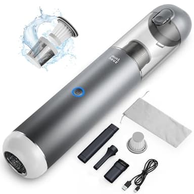 Minthouz Aspiradora de Mano 17000Pa/120W Aspirador de Coche Portátil Aspiradoras de Mano sin Cable 3 en 1, para el Hogar, el Coche y Las Mascotas