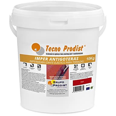 Tecno Prodist IMPER ANTIGOTERAS (10 Kg) ROJO Pintura Impermeabilizante elástica para Terrazas (A Rodillo o brocha)