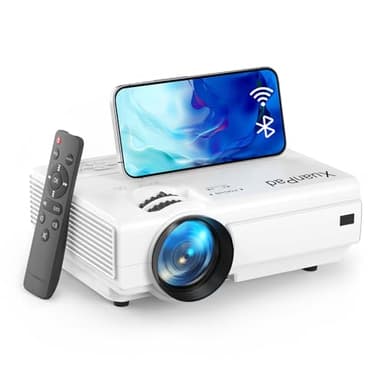 【Enfoque Manual】 Proyector Portatil, XuanPad Proyector Bluetooth WiFi6, 1080P Proyector Portatil Inteligente, Proyector para Cine en Casa para iOS/Android/TV Stick