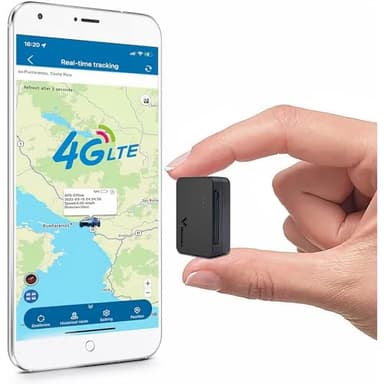 4G Mini Localizador GPS para Coche con Tarjeta SIM Imán Impermeable Localizador Localización en Tiempo Real con Alarma SOS 1500mAh Batería 60 Días en Espera Rastreador GPS para Múltiples Países TK903