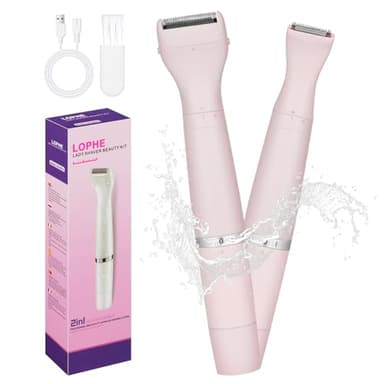 LOPHE Rasuradora Mujer, Profesional Afeitadora Mujer, Maquina Depilar Mujer sin Dolor, USB Recargable Afeitadora Eléctrica para Mujer, para Cara, Axilas, Piernas, Nariz, Bikini