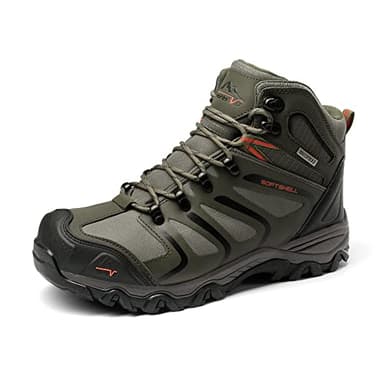 NORTIV 8 Botas de Montaña Zapatos de Senderismo Hombres Zapatillas Trekking Impermeables Ligeros al Aire Libre EJÉRCITO Verde Negro 160448_M-E Talla 45 (EUR)