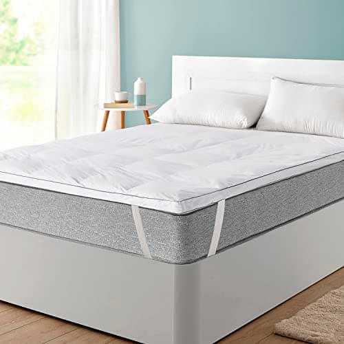 Pikolin Home - Topper de plumón 100% Natural y Transpirable | 150x190 | 5 cm | Sobrecolchón | Sensación de ingravidez | Confort Hotel de Lujo | Maximiza la sensación de Confort | KIOTO