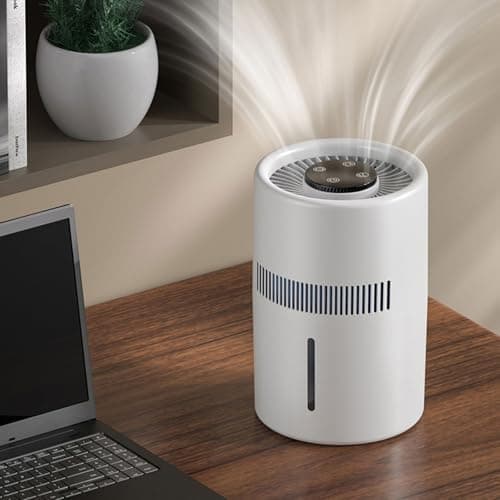 Humidificador y Purificador Aire en uno, 2 en 1 5W 4L Humidificadores Tanque Agua para Dormitorio, Purificador Aire Escritorio y Humidificador Combinado para Dormitorio, Hogar