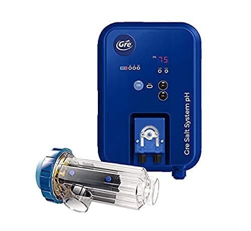 Gre SCGPHP60 SCGPHP60-Clorador Salino + Controlador de pH + Bomba dosificadora, para Piscinas hasta 60 m3, Azul, All in one