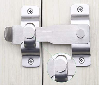 Pasador grande Pasador de servicio pesado Cierre de la puerta Cierre de la barra Cierre de seguridad Puerta corredera Sitio de la cerradura, con tornillo fijo, Acero inoxidable Acabado cepillado