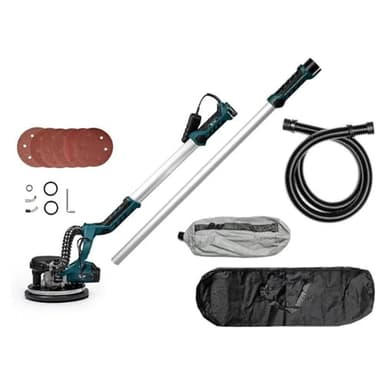 Lijadora Pared Telescópica (1000W), Lijadora de Pared Plegable, Lijadora Jirafa 1000-1920RPM, Diámetro del Disco Lijador, Motor Totalmente de Cobre, Velocidades Ajustables, Luz LED