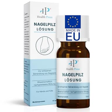 Health Press® Nail Fungus Solution - 10ml líquido anti hongos en las uñas - esmalte para hongos en pies y manos - cura de uñas apta para diabéticos - tratamiento de hongos en las uñas