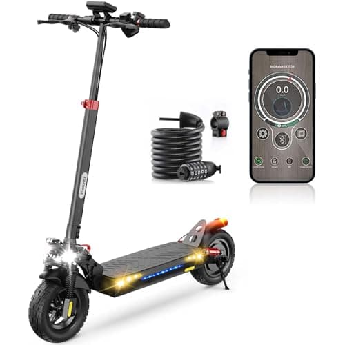 iScooter ix4 Patinete Electrico Adultos, Batería 15Ah, MAX Autonomía 60 KM, Poste Elevable, 10" Patinete Eléctrico Plegable con App, Carga 150KG, Cerraduras Electrónicas y Cerradura Electrónica